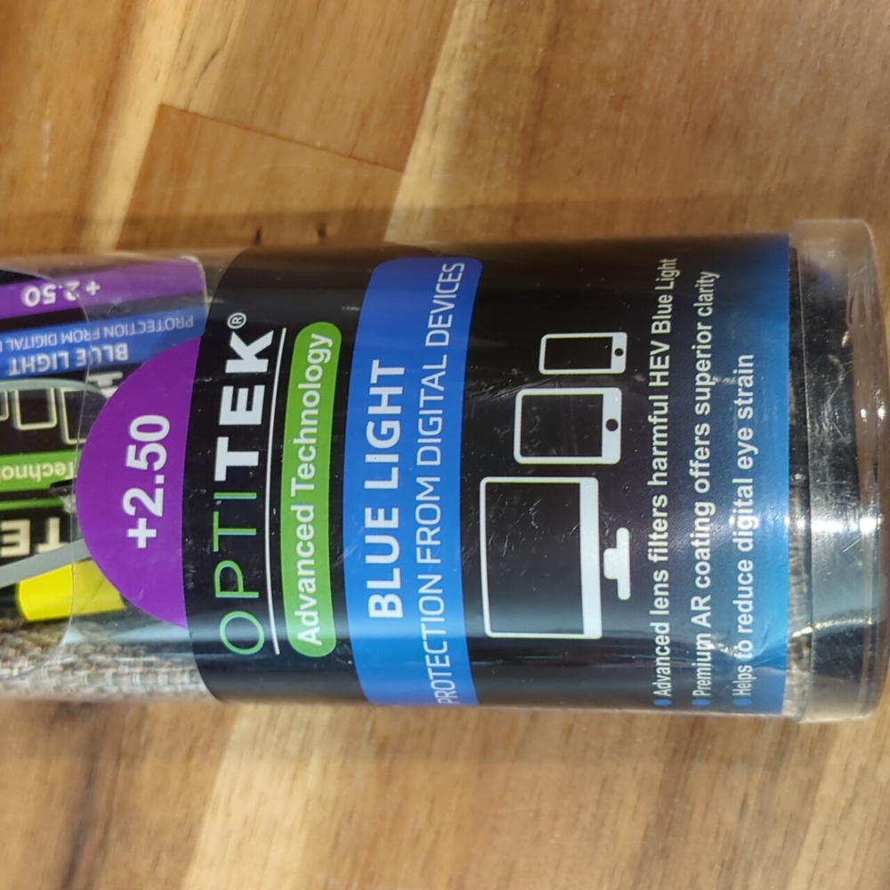 Optitek +2.50 Blue light Advanced technology readers A25 NWT